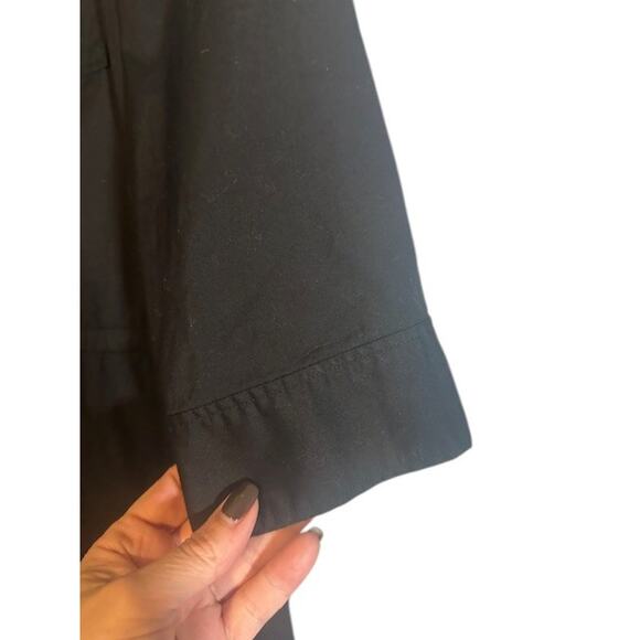 Ann Taylor Loft Black Long Sleeve Drawstring Waist T-Shirt Dress Women Sz 6 - Picture 8 of 13